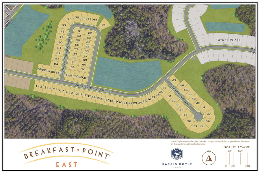 Site Plan for Breakfast Point East
