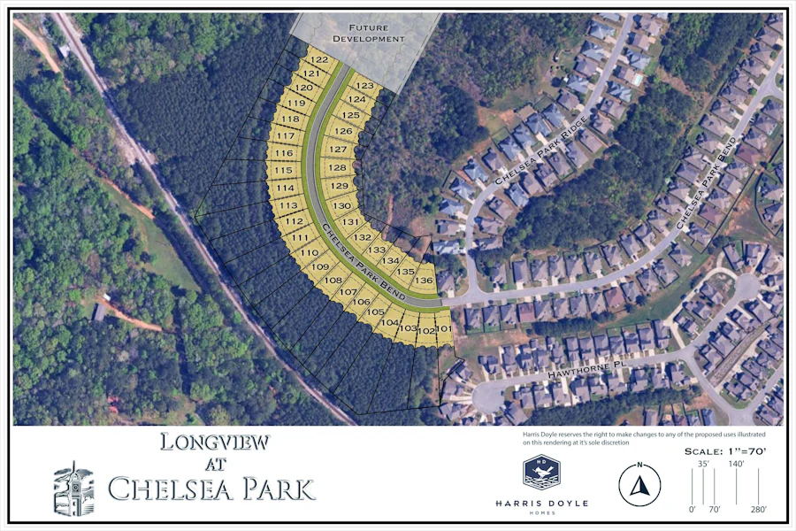 Site Plan for Longview at Chelsea Park