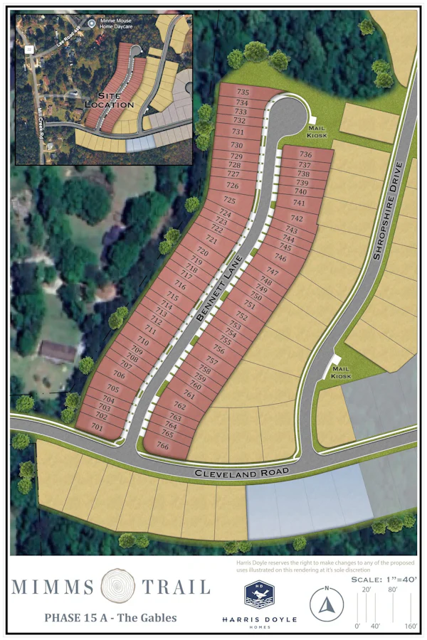 Site Plan for Mimms Trail