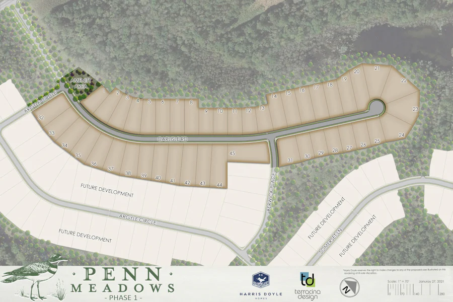 Site Plan for Penn Meadows