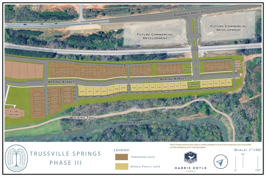 Site Plan for Trussville Springs