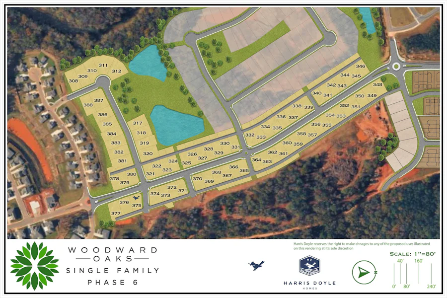 Site Plan for Woodward Oaks