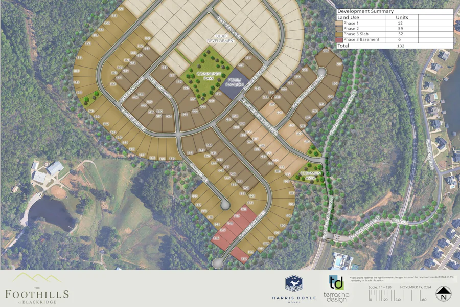 Site Plan for The Foothills at Blackridge