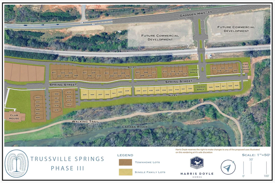 Site Plan for Trussville Springs